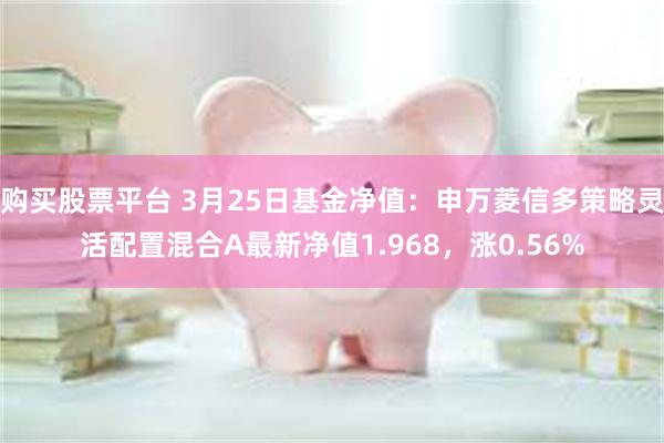 购买股票平台 3月25日基金净值：申万菱信多策略灵活配置混合A最新净值1.968，涨0.56%