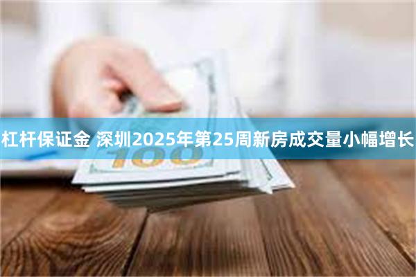 杠杆保证金 深圳2025年第25周新房成交量小幅增长