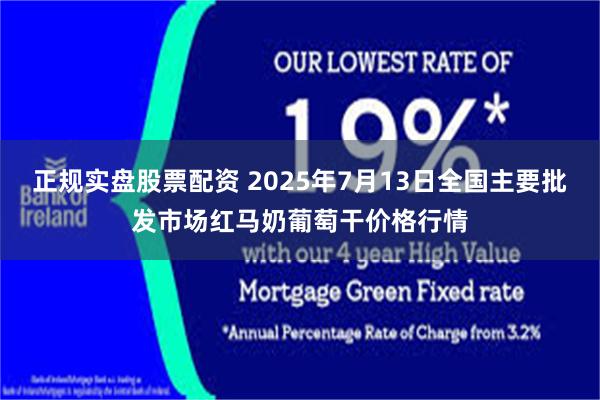 正规实盘股票配资 2025年7月13日全国主要批发市场红马奶葡萄干价格行情