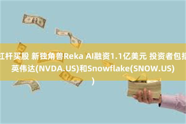 杠杆买股 新独角兽Reka AI融资1.1亿美元 投资者包括英伟达(NVDA.US)和Snowflake(SNOW.US)