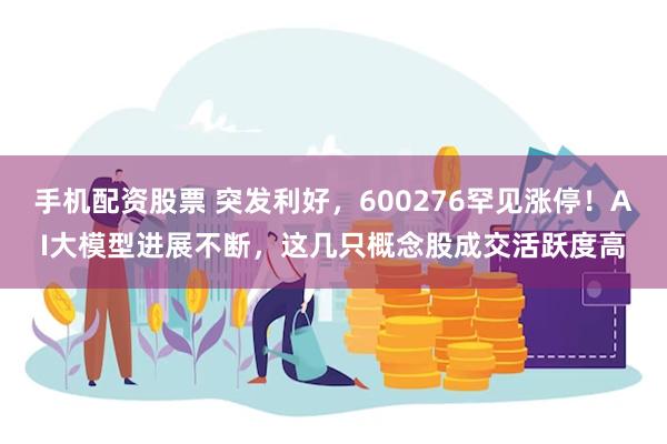 手机配资股票 突发利好，600276罕见涨停！AI大模型进展不断，这几只概念股成交活跃度高