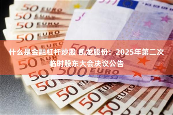 什么是金融杠杆炒股 凯龙股份：2025年第二次临时股东大会决议公告