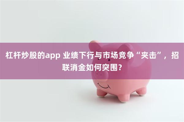 杠杆炒股的app 业绩下行与市场竞争“夹击”，招联消金如何突围？